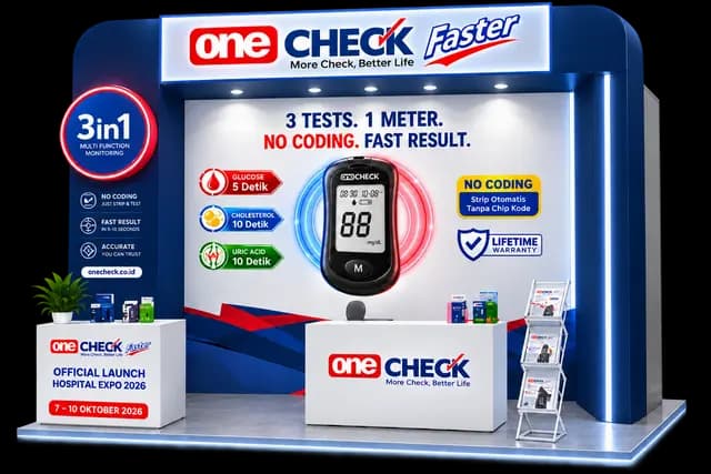 Booth oneCHECK Faster di HOSPEX Expo 2026